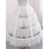 チュールロリータペチコートレースフリル3層クリノリンホワイトロリータアンダースカート