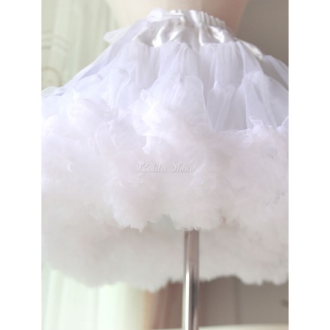 ロリータドレスペチコートホワイトスウィートチュールフリルペチコートスカート