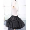 ブラックパニエ　ロリィタペティコート　Aライン　オーガンザ