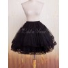 ペティコート　ロリィタパニエ　ブラック　レーストリム
