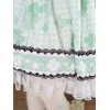 ロリータ服　スカート　グラスグリーン　スィート　プリント　レース　クローバー