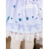 ブルーユニコーンプリントロリータスカート　2020　レース　アイドル衣装