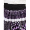 パープル　ロリィタスカート　ポーカー　プリント　レーストリム　スウィート
