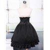 ゴシック　ブラック　コットン　フリル　ロリィタスカート　ゴシック　アイドル衣装
