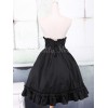 ゴシック　ブラック　コットン　フリル　ロリィタスカート　ゴシック　アイドル衣装