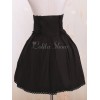 ゴスロリスカート　ブラック　プリーツ　リボン　ゴージャス　コットン　ゴシックスカート