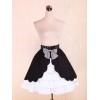 ゴスロリ　コットンスカート　ロリィタスカート　ブラック＆ホワイト　フリル