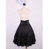 ゴスロリ　ブラック　ハイウェスト　ロリータスカート　フリル　リボン　レース　トリム　アイドル衣装