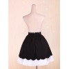 ゴスロリ　コットンスカート　ロリィタスカート　ブラック＆ホワイト　フリル