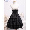 ゴスロリ　ロリータスカート　ロリィタスカート　ブラック　ティアド　クラシック　クラシカル　ゴシック　コットン　パンク　クラロリ　ハイウェスト　お茶会　イベント　デート　入学式　卒業式