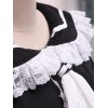 ゴスロリ　バイカラー　ロリィタワンピース　ロリータファッション　ワンピース　オーダーメイド可能　半袖　レース付き