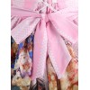 ロリィタジャンパースカート　ピンク　カジュアル　スウィート　ポリエステル　プリント柄　レース