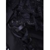 ゴスロリ　ゴシックロリィタドレスJSK　レースフリル　トリムロリータジャンパースカート　ブラック　リボン　アイドル衣装