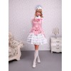 ゴスロリ　スウィート　ピンク　コットンジャンパースカート　ろりぃた服　レースアップ　リボン　フリル
