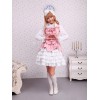 ゴスロリ　スウィート　ピンク　コットンジャンパースカート　ろりぃた服　レースアップ　リボン　フリル