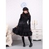 ゴスロリ　ブラック　コットン　ジャンパースカート　長袖　フリル　レーストリム　ロリィタ服